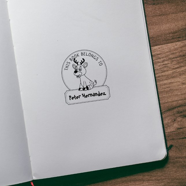 Tampons Encreurs Ce Livre Appartient À, Joli Cerf, Livre Enfant (Créateur téléchargé)