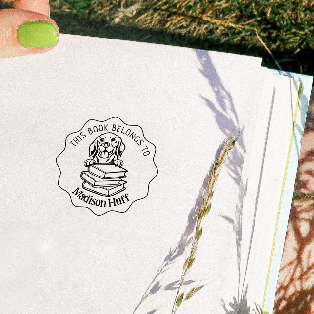 Tampons Encreurs Ce Livre Appartient À, Joli Livre Beagle (Créateur téléchargé)