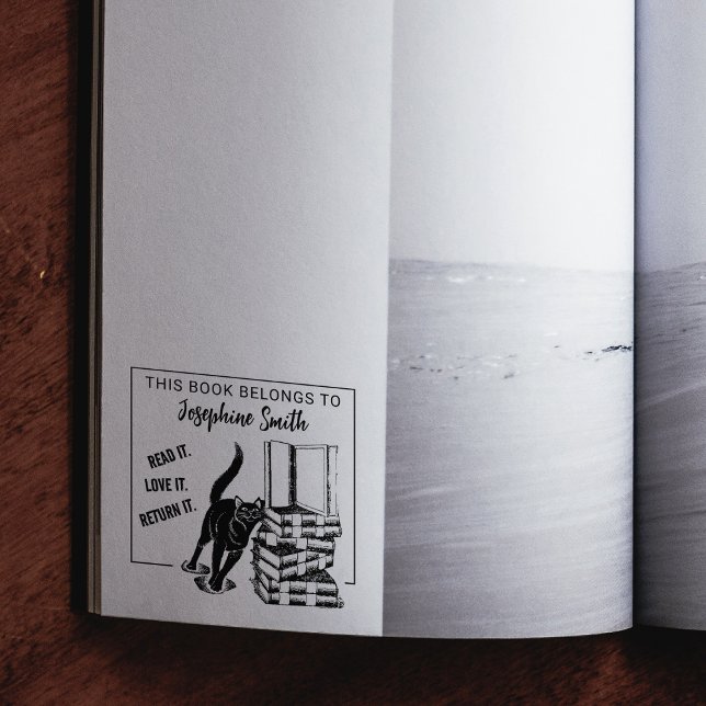 Tampons Encreurs Ce Livre Appartient À, Joli Livre De Chat (Créateur téléchargé)