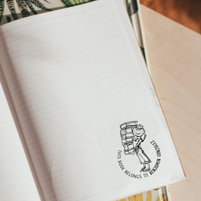 Tampons Encreurs Ce Livre Appartient À, Joli Livre Garçon (Créateur téléchargé)