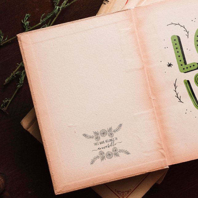 Tampons Encreurs Ce livre appartient à | Monogramme (Créateur téléchargé)