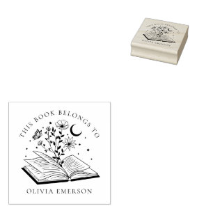 Tampons Encreurs Ce Livre Appartient À Une Plaque De Livres Moderne