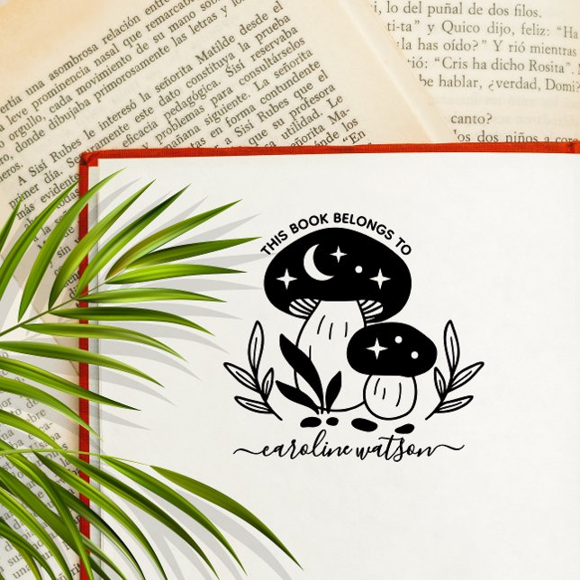 Tampons Encreurs Ce livre appartient au Timbre en Caoutchouc de Cha (Créateur téléchargé)