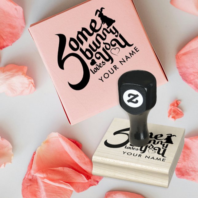 Tampons Encreurs Certains Bunny Vous Aime Cute Pun Stylish Typograp (Créateur téléchargé)