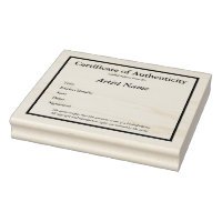 Certificat d'authenticité édition limitée Art