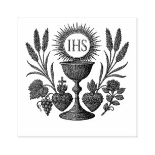 Tampons Encreurs Chalice eucharistique et première communion IHS