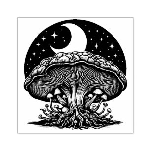 Tampons Encreurs Champignons et Timbre en caoutchouc de lune