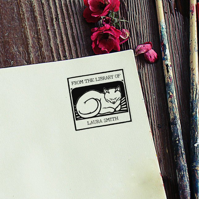 Tampons Encreurs Chat Ancien De La Bibliothèque De (Créateur téléchargé)