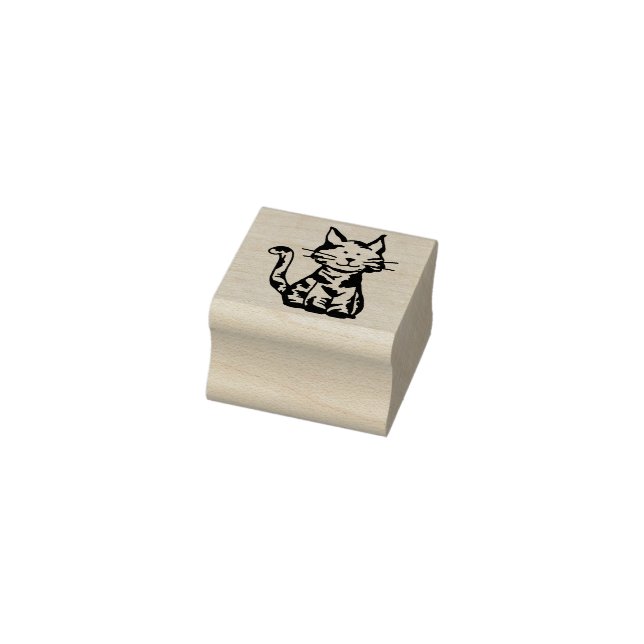 Tampons Encreurs Chat Chaton Calico Assis (Tampon)