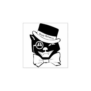 Tampons Encreurs Chat cool ! Vintage Halloween Timbre en caoutchouc