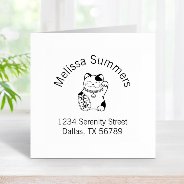 Tampons Encreurs Chat Lucky Japonais, Maneki Neko Adresse Arch (Créateur téléchargé)