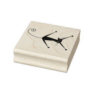 Tampons Encreurs Chat merdique noir Kitty personnalisé