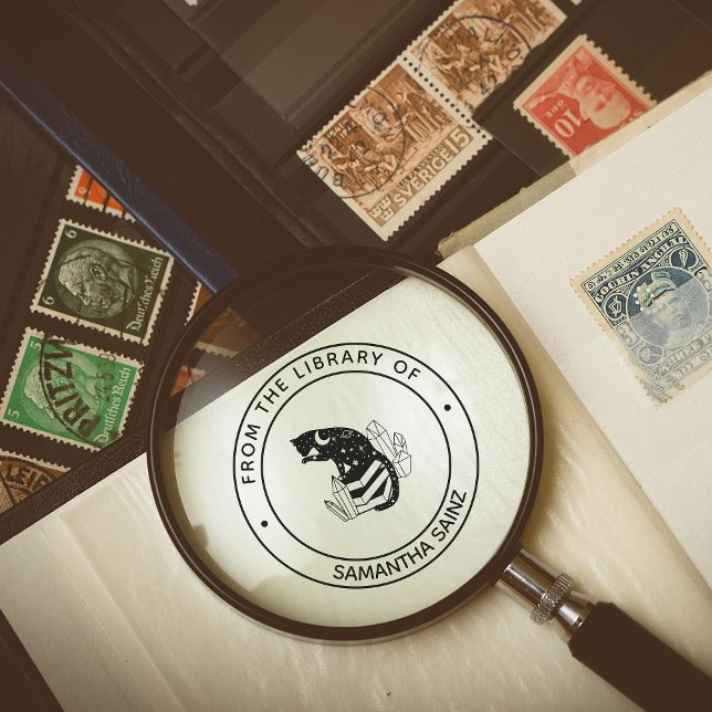 Tampons Encreurs Chat noir avec cristaux de la bibliothèque du livr (Créateur téléchargé)