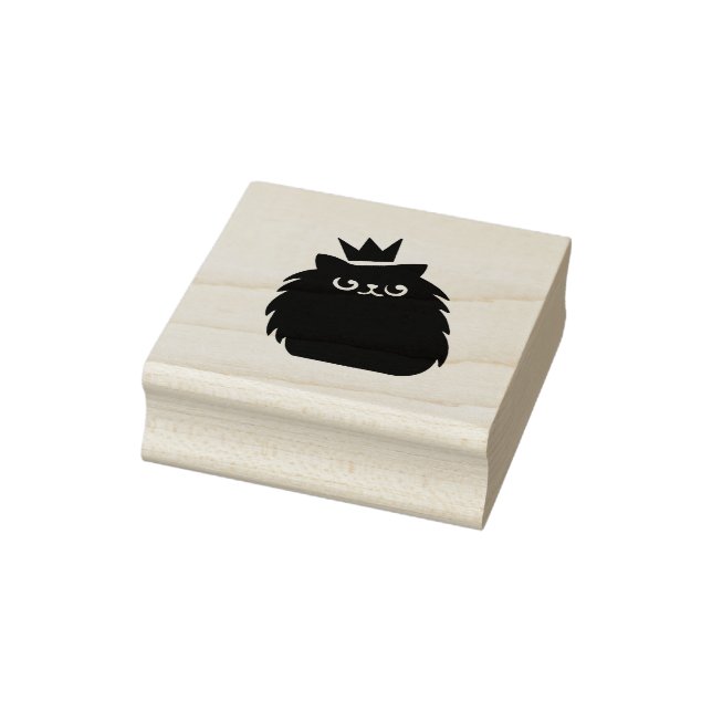 Tampons Encreurs Chat noir avec une couronne de princesse (Tampon)