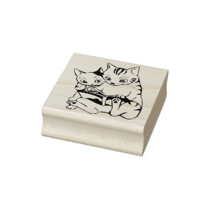 Tampons Encreurs chats livre de contes timbre d'art