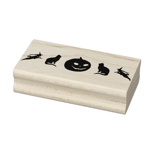 Tampons Encreurs Chats sorciers et timbre d'art en silhouette citro (Tampon)