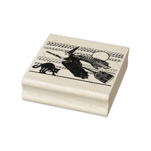 Tampons Encreurs Chatte volante classique Halloween noir