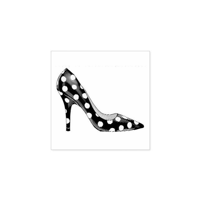 Tampons Encreurs Chaussures Stiletto Mode à Points (Impression)
