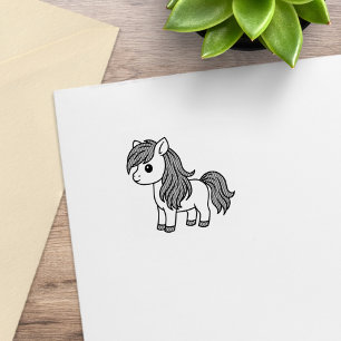 Tampons Encreurs Cheval de dessin animé mignon Poney 1x1