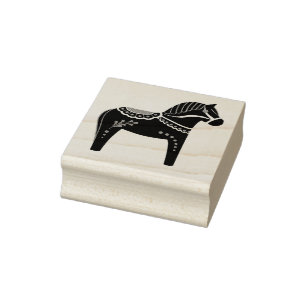 Tampons Encreurs Cheval populaire Dala, silhouette de cheval folk n