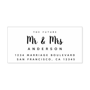Tampons Encreurs Chic Script Future M. Mme Mariage Adresse de retou
