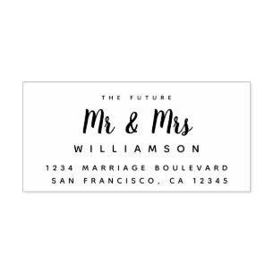 Tampons Encreurs Chic Script Future M. Mme Mariage Adresse de retou