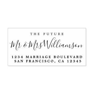 Tampons Encreurs Chic Script Future M. Mme Mariage Adresse de retou