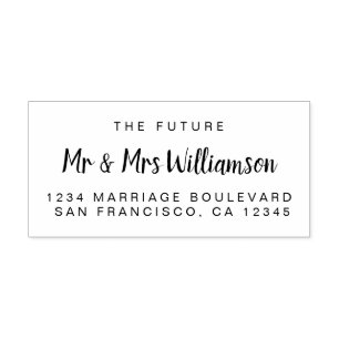 Tampons Encreurs Chic Script Future M. Mme Mariage Adresse de retou