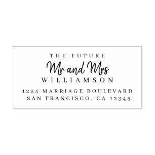 Tampons Encreurs Chic Script Future M. Mme Mariage Adresse de retou