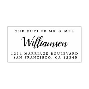 Tampons Encreurs Chic Script Future M. Mme Mariage Adresse de retou