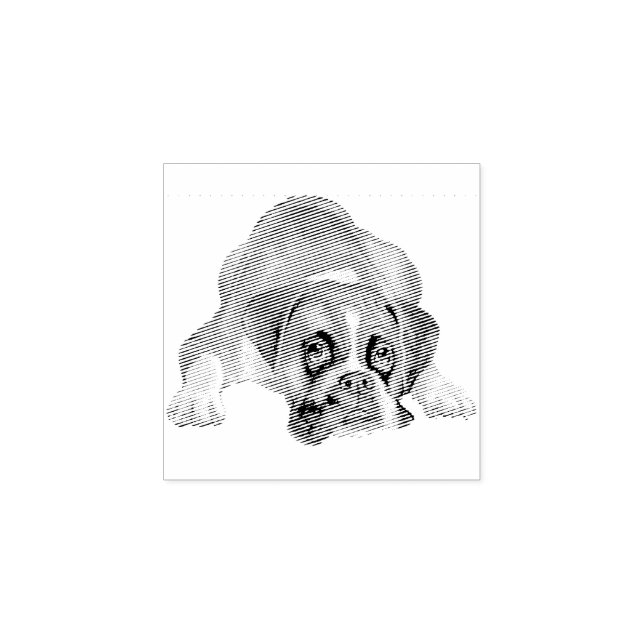 Tampons Encreurs Chien Chiot Bébé Boxer le plus mignon (Impression)