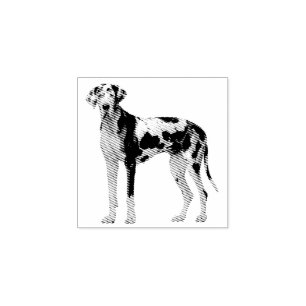 Tampons Encreurs Chien Chiot Plus Mignon Noir Blanc Grand Danois