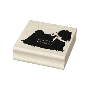 Tampons Encreurs Chien maltais Chien Chien Chien Coiffure longue