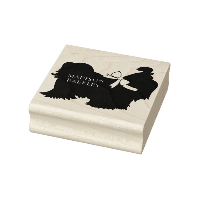 Tampons Encreurs Chien Shih-Tzu chiot poil long (Tampon)