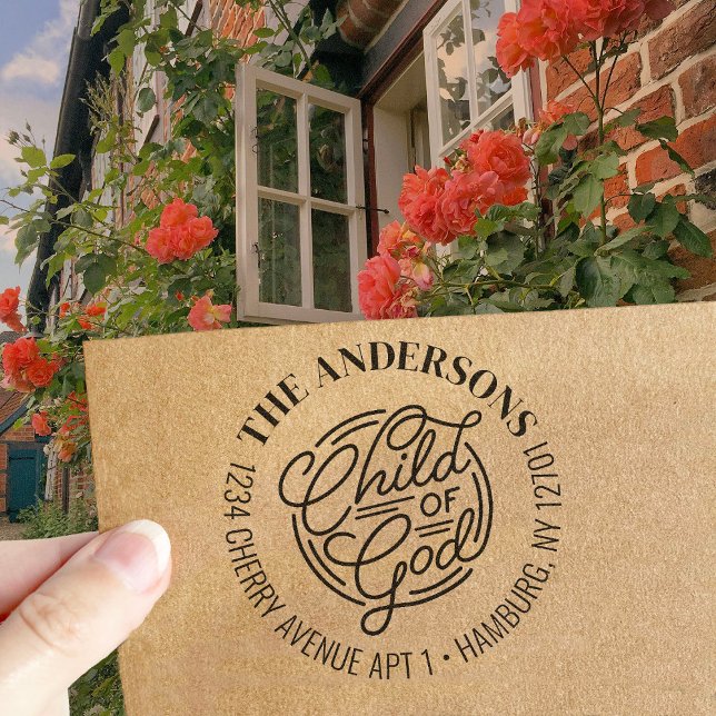 Tampons Encreurs Child Of God Christian Bible Return Address (Créateur téléchargé)