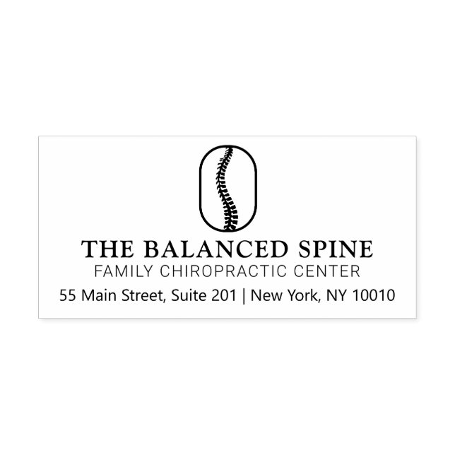 Tampons Encreurs Chiropratique Chiropraticien Timbre en caoutchouc (Impression)