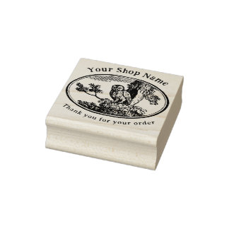 Tampons Encreurs Chouette Cottagecore Modèle Petite entreprise