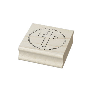 Tampons Encreurs Christian Cross Retour Adresse Religion Religion