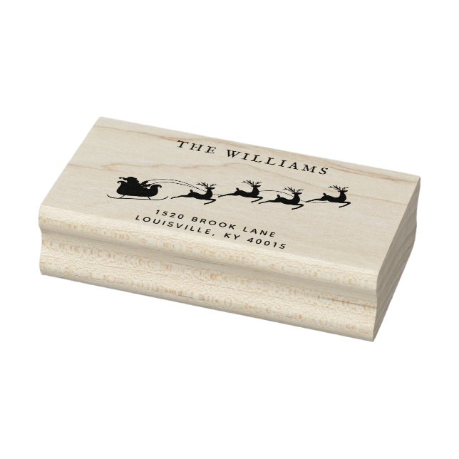 Tampons Encreurs Christmas Père Noël Reindeer Adresse de retour (Tampon)