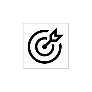 Tampons Encreurs "Cible avec flèche" Timbre en caoutchouc