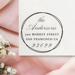 Tampons Encreurs Circuits et nom de famille Script Adresse de retou