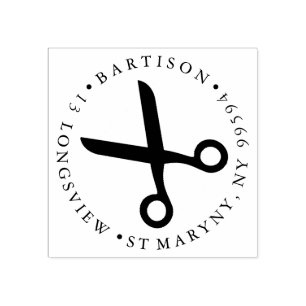 Tampons Encreurs ciseaux à coudre ADRESSE DE RETOUR RETOUR Timbre 