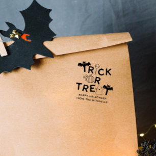 Tampons Encreurs Citrouille chauves-souris et fantôme Trick or Trea