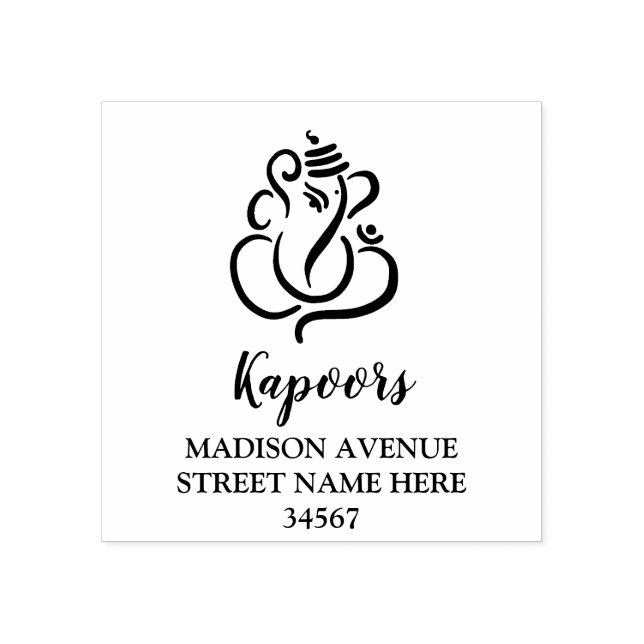 Tampons Encreurs Classé Simple Ganesha/Mariage de Dieu indien Rubbe (Impression)