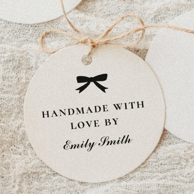 Tampons Encreurs Classic Elegant Ribbon Bow Handmade with Love by (Créateur téléchargé)
