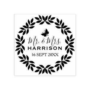 Tampons Encreurs Classique M. & Mme Mariage Date