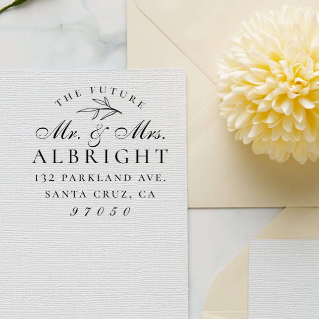 Tampons Encreurs Classy Future M. Mme Nom Mariage Adresse de retour (Créateur téléchargé)