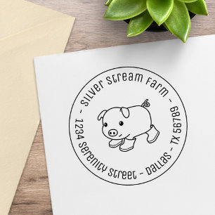 Tampons Encreurs Cochon de porc mignon en bottes en caoutchouc Adre