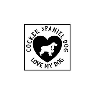 Tampons Encreurs Cocker Spaniel Dog logo Love Scrapbooking
