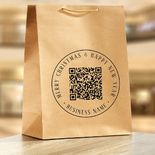 Tampons Encreurs Code QR 4X5 Noël Fêtes Rond Entreprise